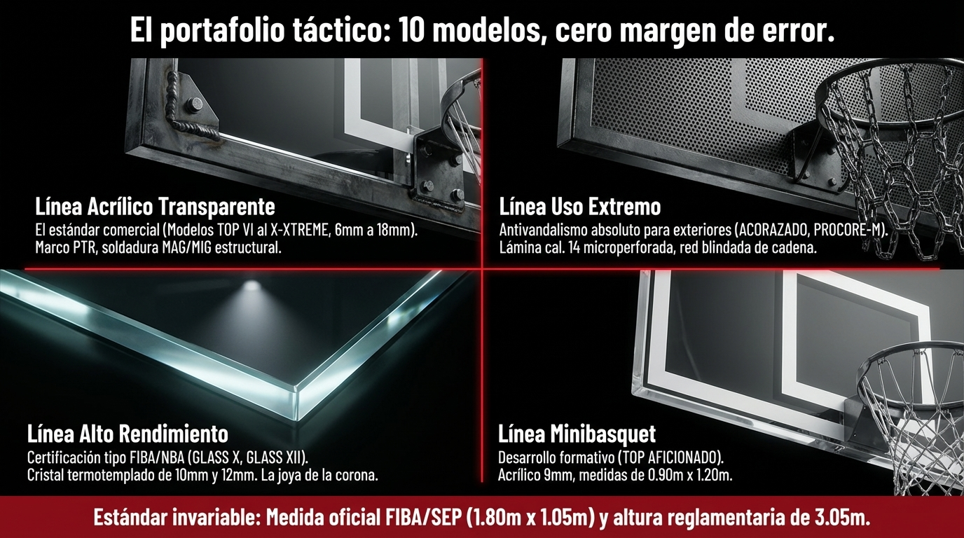 Portafolio Táctico: Tableros de acrílico, cristal de 12mm y soluciones antivandálicas para parques públicos.